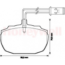 571821B BENDIX Комплект тормозных колодок, дисковый тормоз