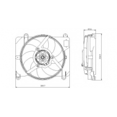 47255 NRF Вентилятор, охлаждение двигателя