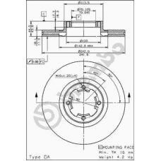 09.5088.10 BREMBO Тормозной диск