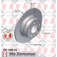 150.1299.20 ZIMMERMANN Тормозной диск