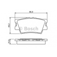 0 986 494 346 BOSCH Комплект тормозных колодок, дисковый тормоз