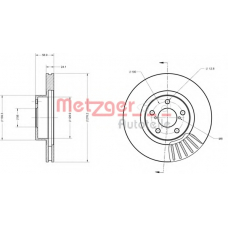 6110082 METZGER Тормозной диск