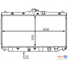 8MK 376 707-501 HELLA Радиатор, охлаждение двигателя