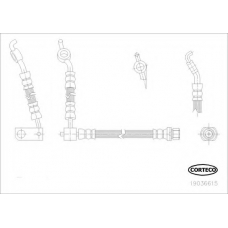 19036615 CORTECO Тормозной шланг