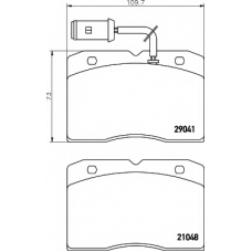 8DB 355 005-481 HELLA Комплект тормозных колодок, дисковый тормоз