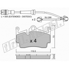911.0W fri.tech. Комплект тормозных колодок, дисковый тормоз