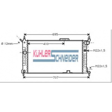 0617201 KUHLER SCHNEIDER Радиатор, охлаждение двигател