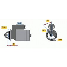 0 001 107 044 BOSCH Стартер