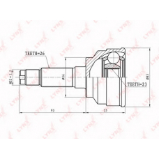 CO-4413 LYNX Co-4413 шрус наружный kia sephia 1.8 95>, mazda 323/626 1.8 88-92