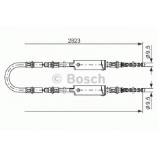 1 987 477 369 BOSCH Трос, стояночная тормозная система