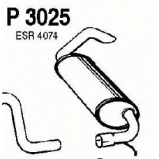 P3025 FENNO Глушитель выхлопных газов конечный