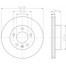 MDC424 MINTEX Тормозной диск