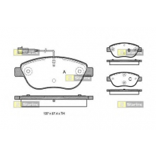 BD S324P STARLINE Комплект тормозных колодок, дисковый тормоз