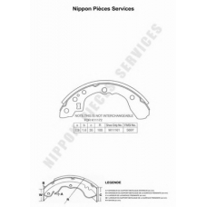 K350A01 NPS Комплект тормозных колодок