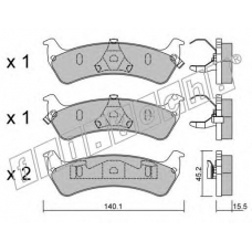 644.0 fri.tech. Комплект тормозных колодок, дисковый тормоз