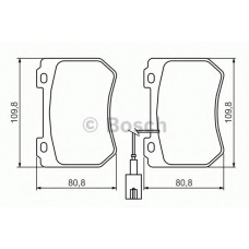 0 986 494 402 BOSCH Комплект тормозных колодок, дисковый тормоз