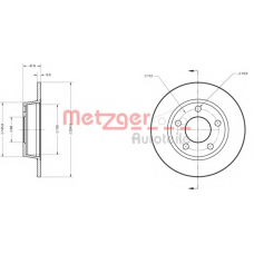 6110308 METZGER Тормозной диск