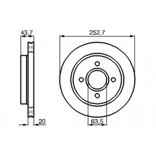 0 986 478 605 BOSCH Тормозной диск