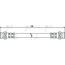 HOS3462 APEC Тормозной шланг