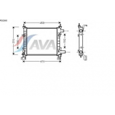 FD2260 AVA Радиатор, охлаждение двигателя