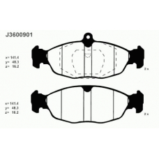 J3600901 NIPPARTS Комплект тормозных колодок, дисковый тормоз