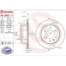 09.D853.11 BREMBO Диск тормозной