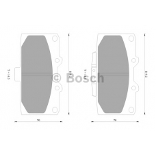 0 986 AB2 657 BOSCH Комплект тормозных колодок, дисковый тормоз