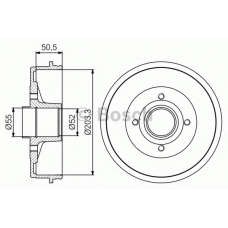 0 986 477 254 BOSCH Тормозной барабан