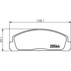 8DB 355 007-211 HELLA PAGID Комплект тормозных колодок, дисковый тормоз