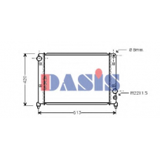 010210N AKS DASIS Радиатор, охлаждение двигателя