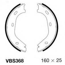 VBS368 MOTAQUIP Комплект тормозных колодок, стояночная тормозная с