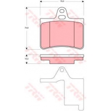 GTD1158 TRW Комплект тормозов, дисковый тормозной механизм