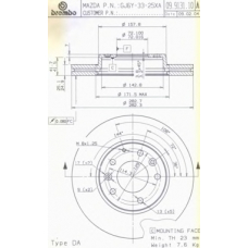 09.9131.11 BREMBO Тормозной диск