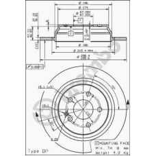 08.8405.10 BREMBO Тормозной диск