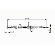 1 987 477 624 BOSCH Трос, стояночная тормозная система