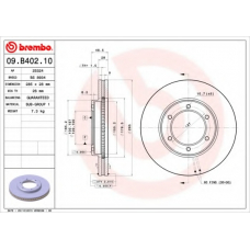 09.B402.10 BREMBO Тормозной диск