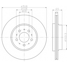 8DD 355 110-612 HELLA PAGID Тормозной диск