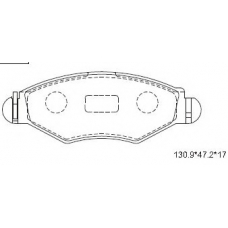 KD7751 ASIMCO Комплект тормозных колодок, дисковый тормоз