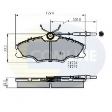 CBP1433 COMLINE Комплект тормозных колодок, дисковый тормоз