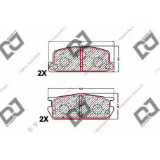 BP1658 DJ PARTS Комплект тормозных колодок, дисковый тормоз