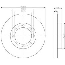 8DD 355 117-521 HELLA PAGID Тормозной диск