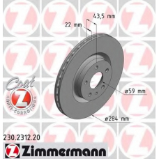 230.2312.20 ZIMMERMANN Тормозной диск