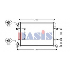040022N AKS DASIS Радиатор, охлаждение двигателя