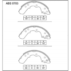 ABS0703 Allied Nippon Колодки барабанные