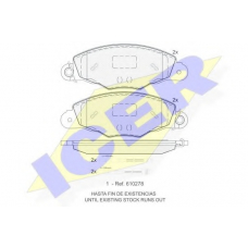 181588 ICER Комплект тормозных колодок, дисковый тормоз