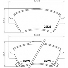 N-1366 COBREQ Комплект тормозных колодок, дисковый тормоз