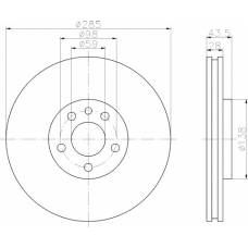 8DD 355 108-761 HELLA PAGID Тормозной диск