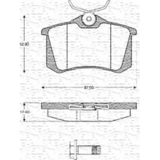 363702161074 MAGNETI MARELLI Комплект тормозных колодок, дисковый тормоз