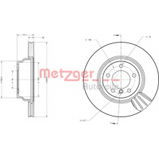 6110401 METZGER Тормозной диск