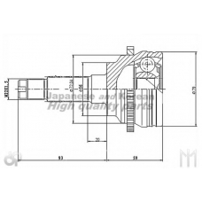 MA-4037I ASHUKI Шарнирный комплект, приводной вал